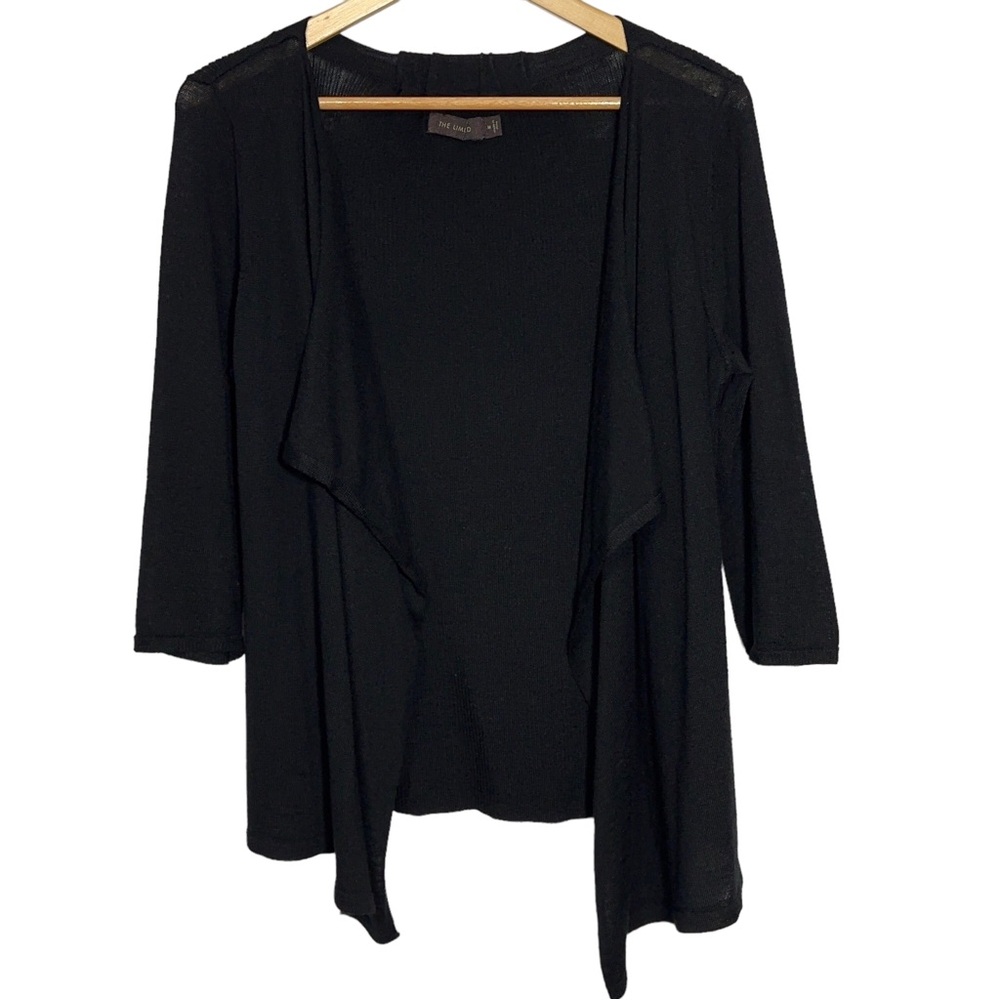 The Limited Wool Blend Open Front Waterfall Cardigan Sweater Womens Med